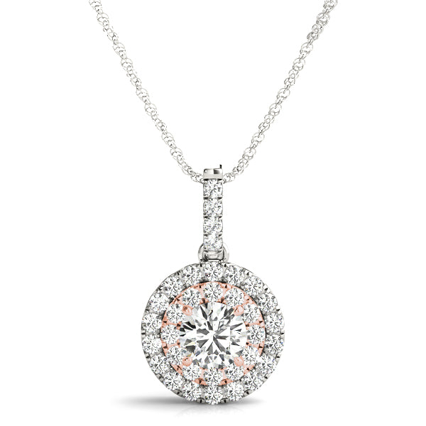 Round Halo Diamond Pendant · 0.33 ct tw