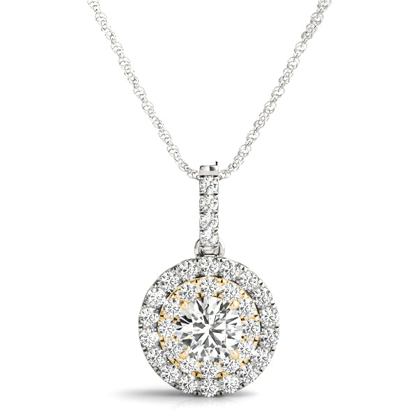Round Halo Diamond Pendant · 0.33 ct tw