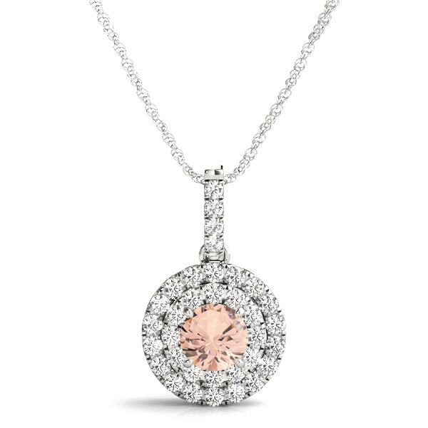 Round Halo Diamond Pendant · 0.73 ct tw