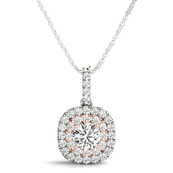 Round Halo Diamond Pendant · 1.11 ct tw