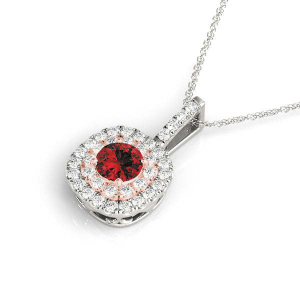 Round Halo Diamond Pendant · 1.87 ct tw