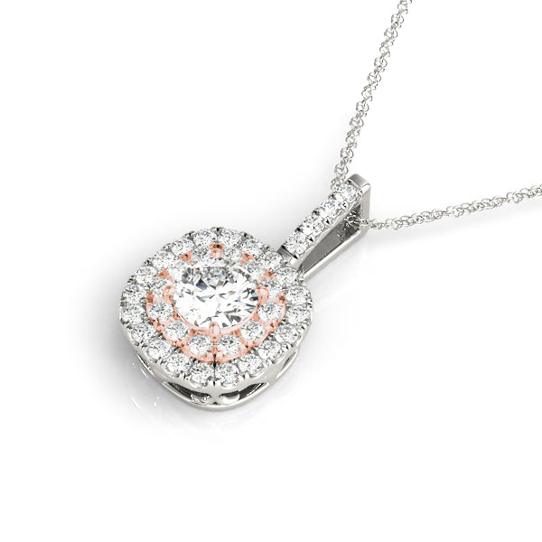 Round Halo Diamond Pendant · 0.36 ct tw