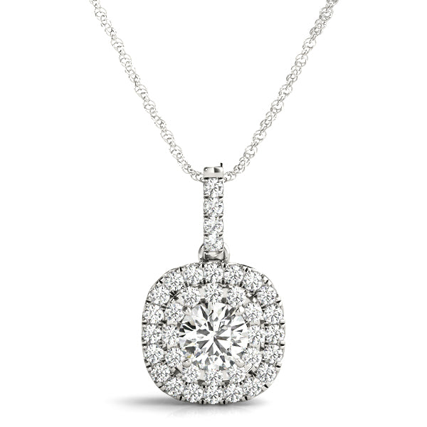 Round Halo Diamond Pendant · 0.36 ct tw