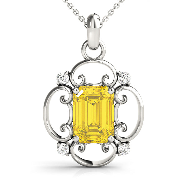 Emerald 7x5 Cut Diamond Pendant · 0.07 ct tw