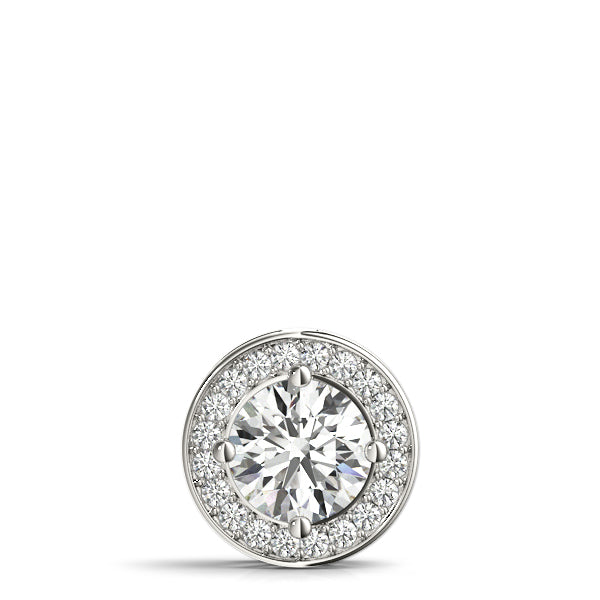 Round Halo Diamond Pendant · 1.15 ct tw