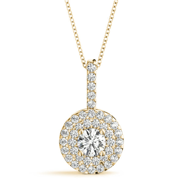 Round Halo Diamond Pendant · 1.31 ct tw