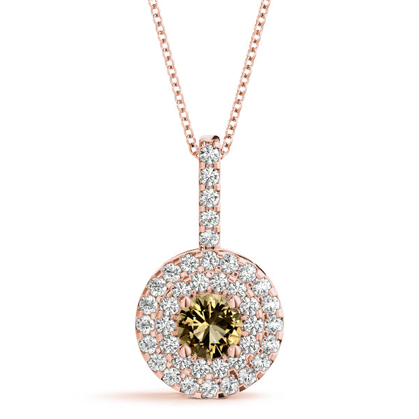 Round Halo Diamond Pendant · 1.03 ct tw