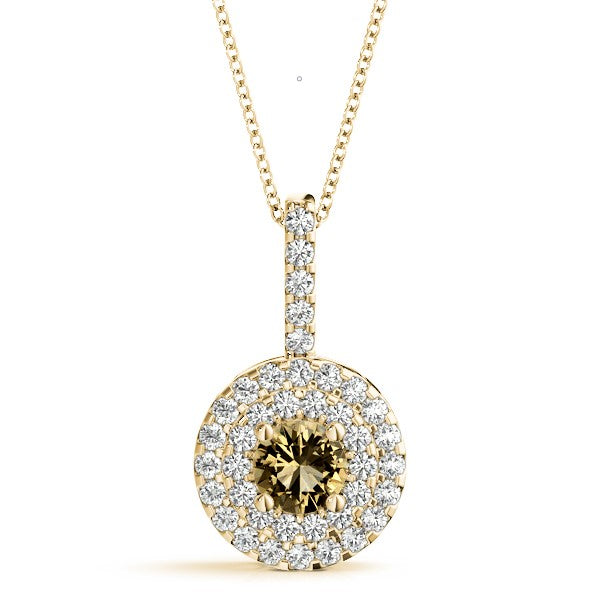 Round Halo Diamond Pendant · 0.48 ct tw