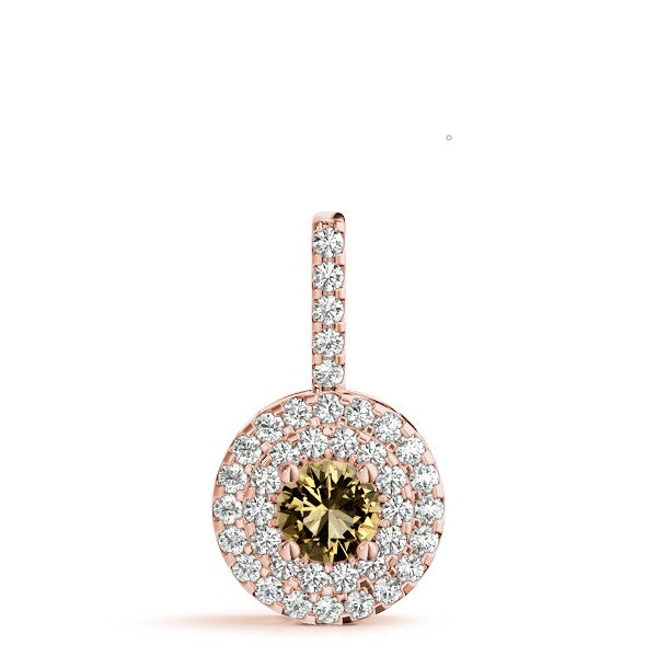Round Halo Diamond Pendant · 0.48 ct tw