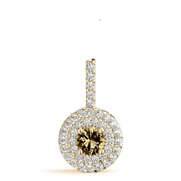 Round Halo Diamond Pendant · 0.76 ct tw