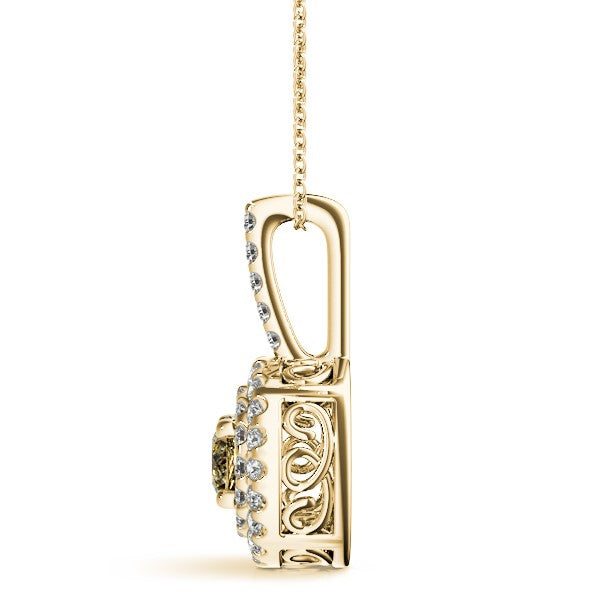 Round Halo Diamond Pendant · 0.76 ct tw
