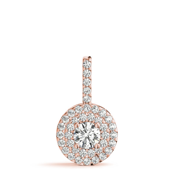 Round Halo Diamond Pendant · 1.31 ct tw