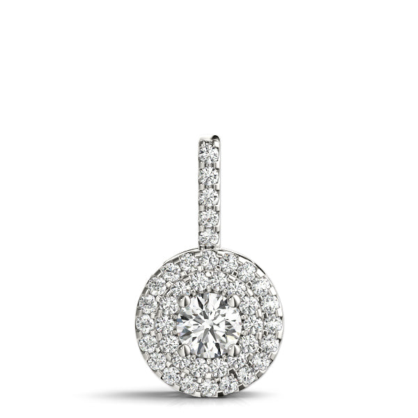 Round Halo Diamond Pendant · 0.48 ct tw