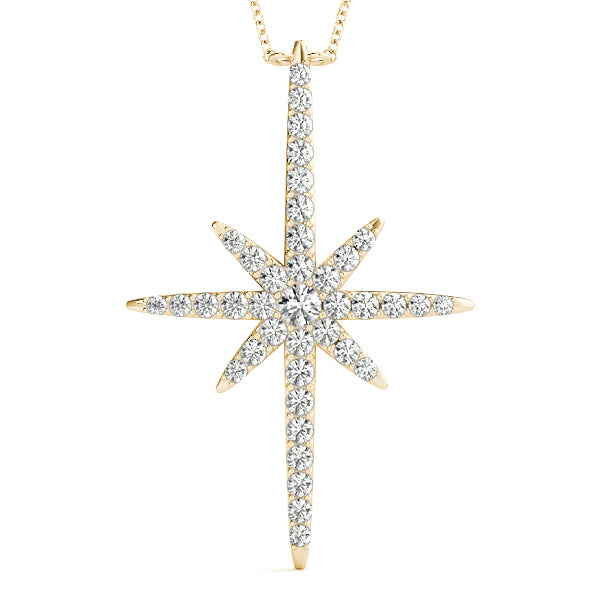 Round Cross Diamond Pendant · 0.48 ct tw
