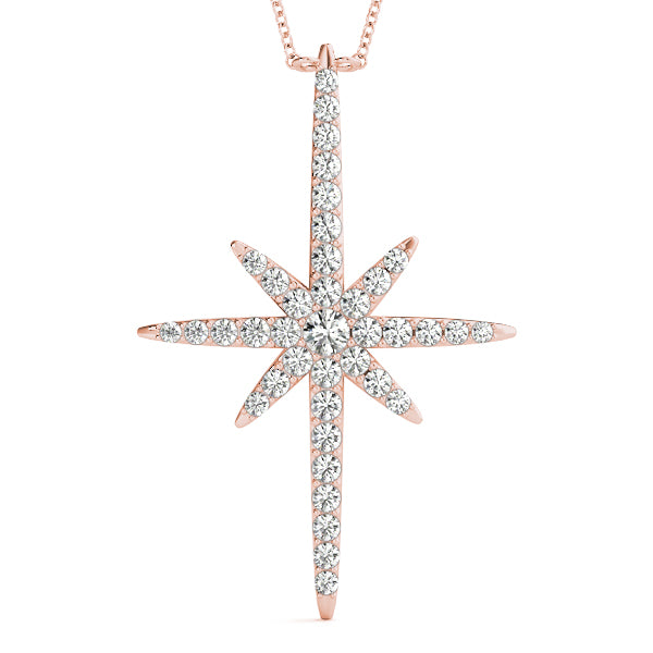 Round Cross Diamond Pendant · 0.48 ct tw