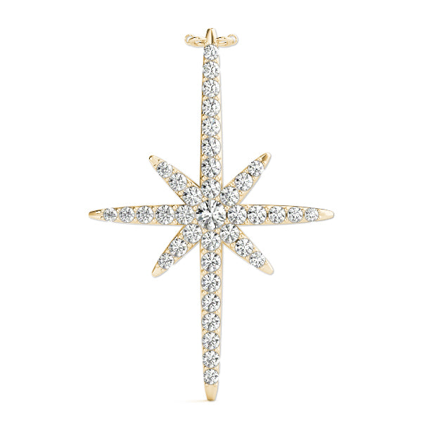 Round Cross Diamond Pendant · 0.48 ct tw