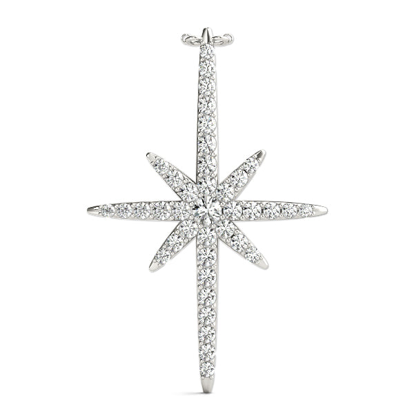 Round Cross Diamond Pendant · 0.48 ct tw