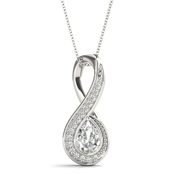 Pear Infinity Shaped Diamond Pendant · 0.57 ct tw