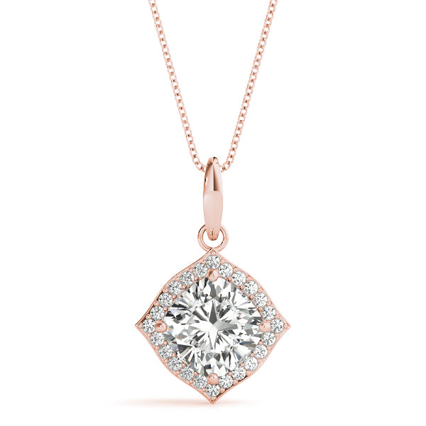 Cushion Fashion Diamond Pendant · 0.09 ct tw