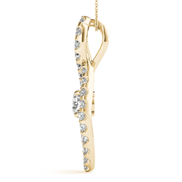 Round Fashion Diamond Pendant · 0.92 ct tw