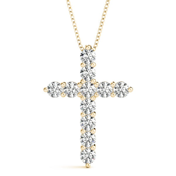 11 Stone Cross Diamond Pendant · 1.65 ct tw