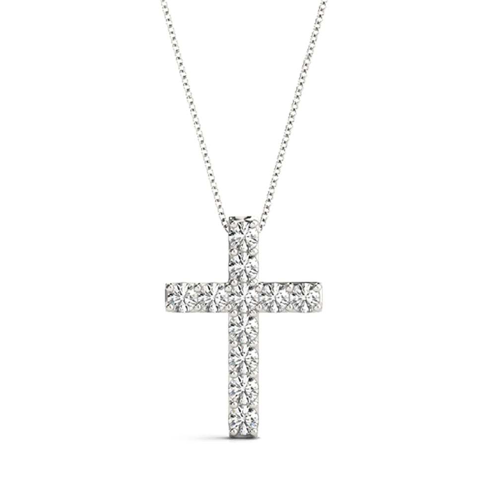 11 Stone Cross Diamond Pendant · 0.22 ct tw