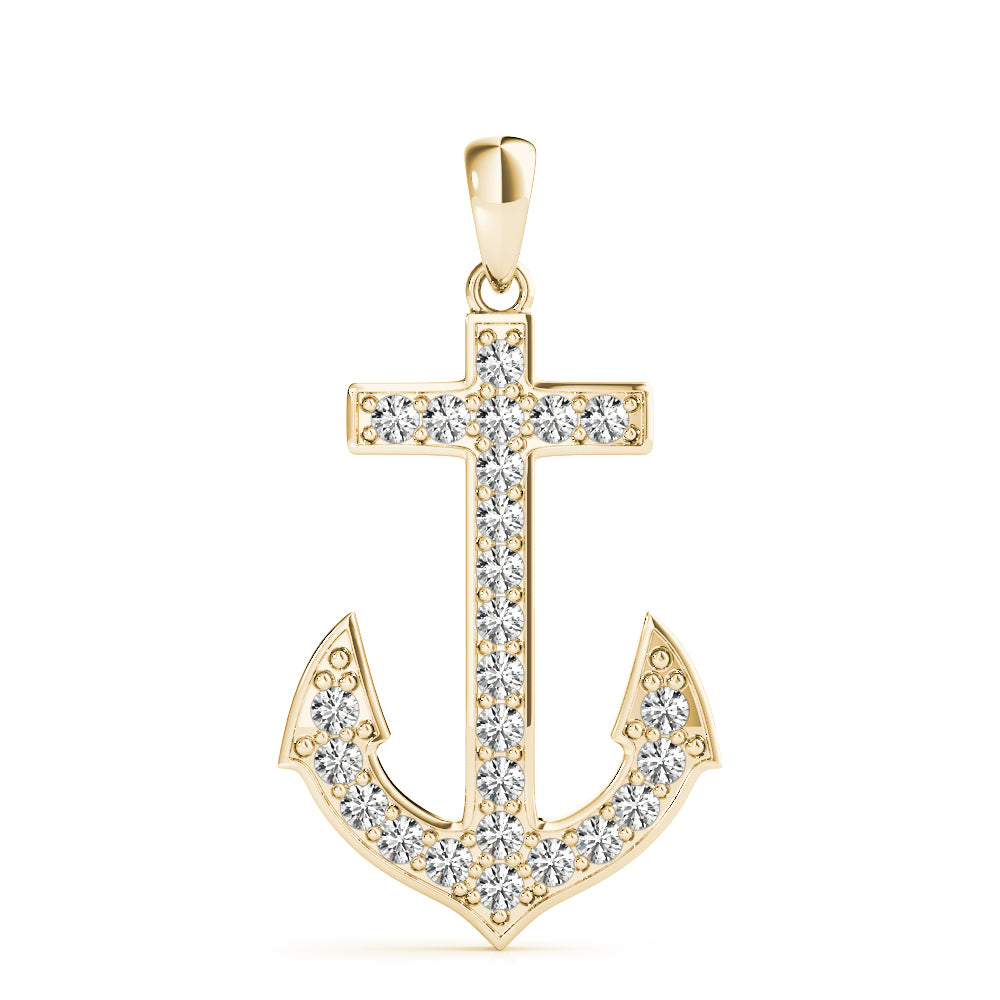 Diamond Anchor Pendant · 0.12 ct tw