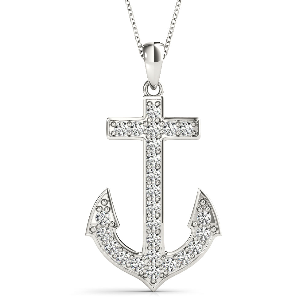 Diamond Anchor Pendant · 0.50 ct tw