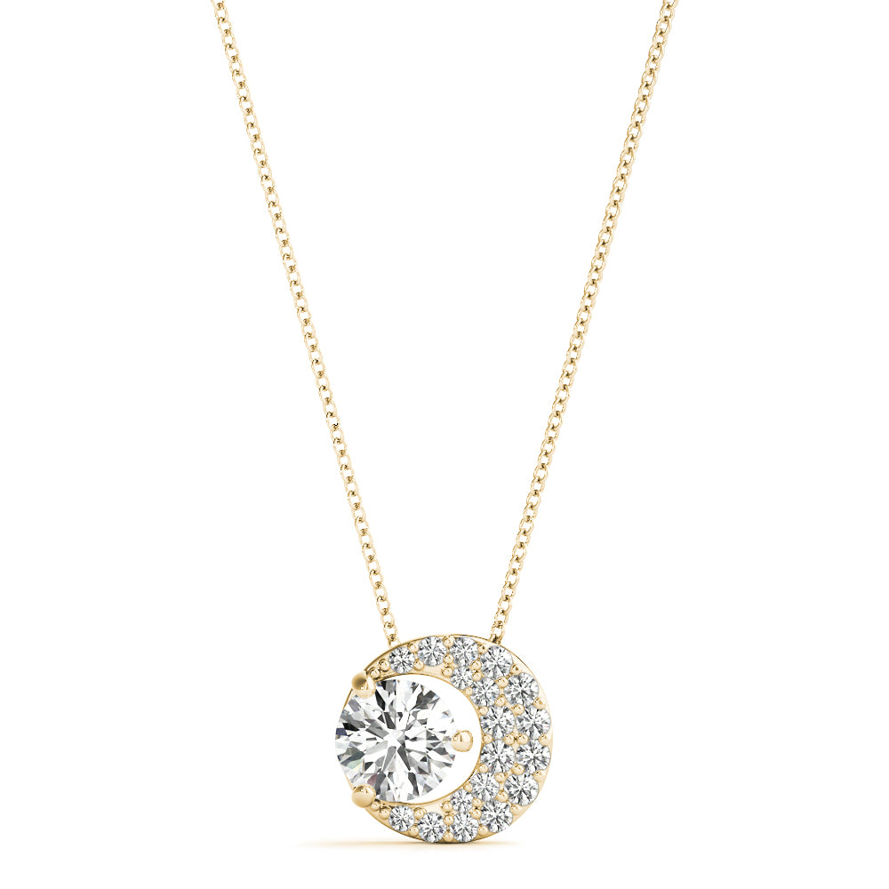 Round Fashion Center Diamond Pendant · 0.31 ct tw