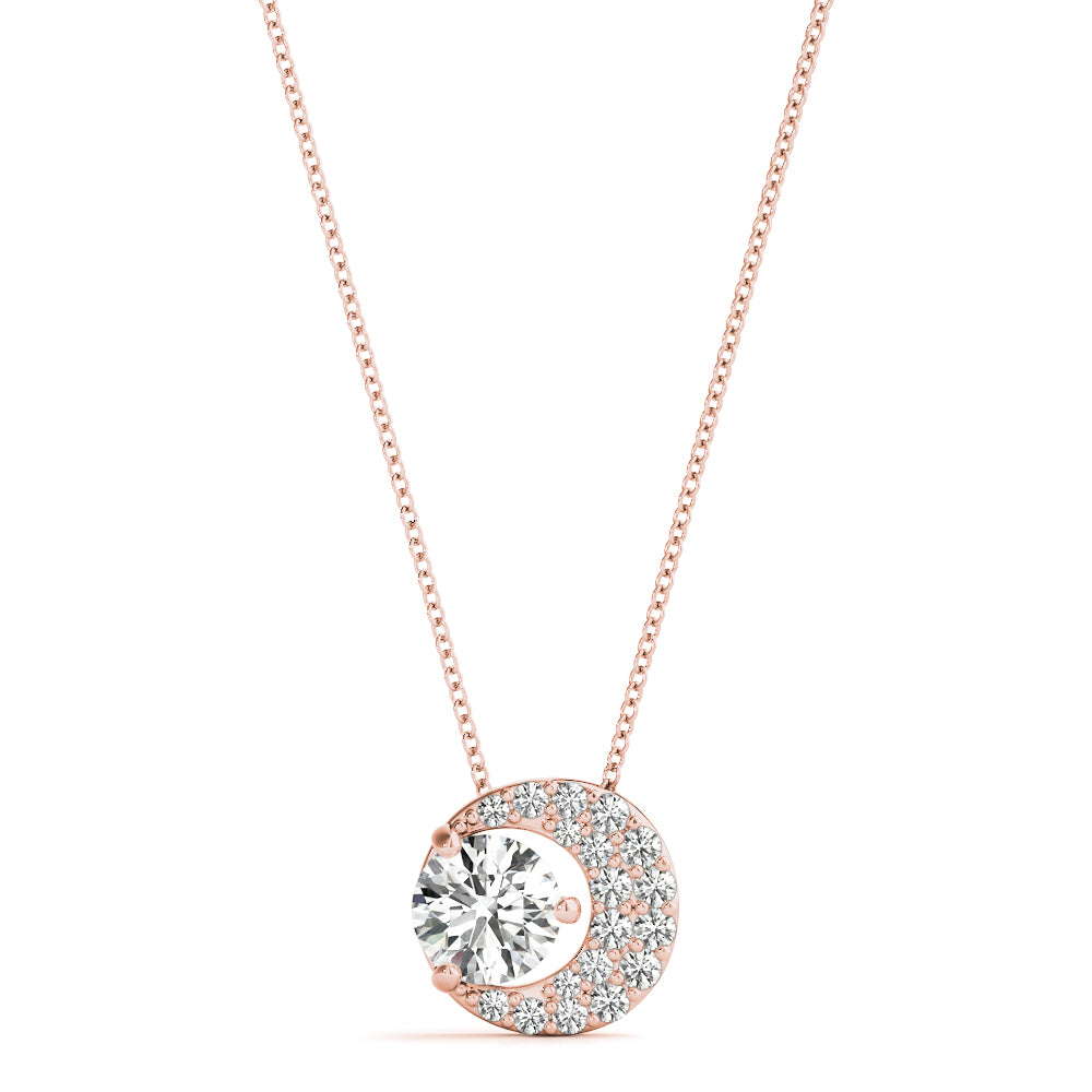 Round Fashion Center Diamond Pendant · 1.00 ct tw