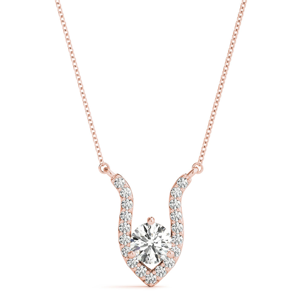 Round Fashion Center Diamond Pendant · 0.66 ct tw