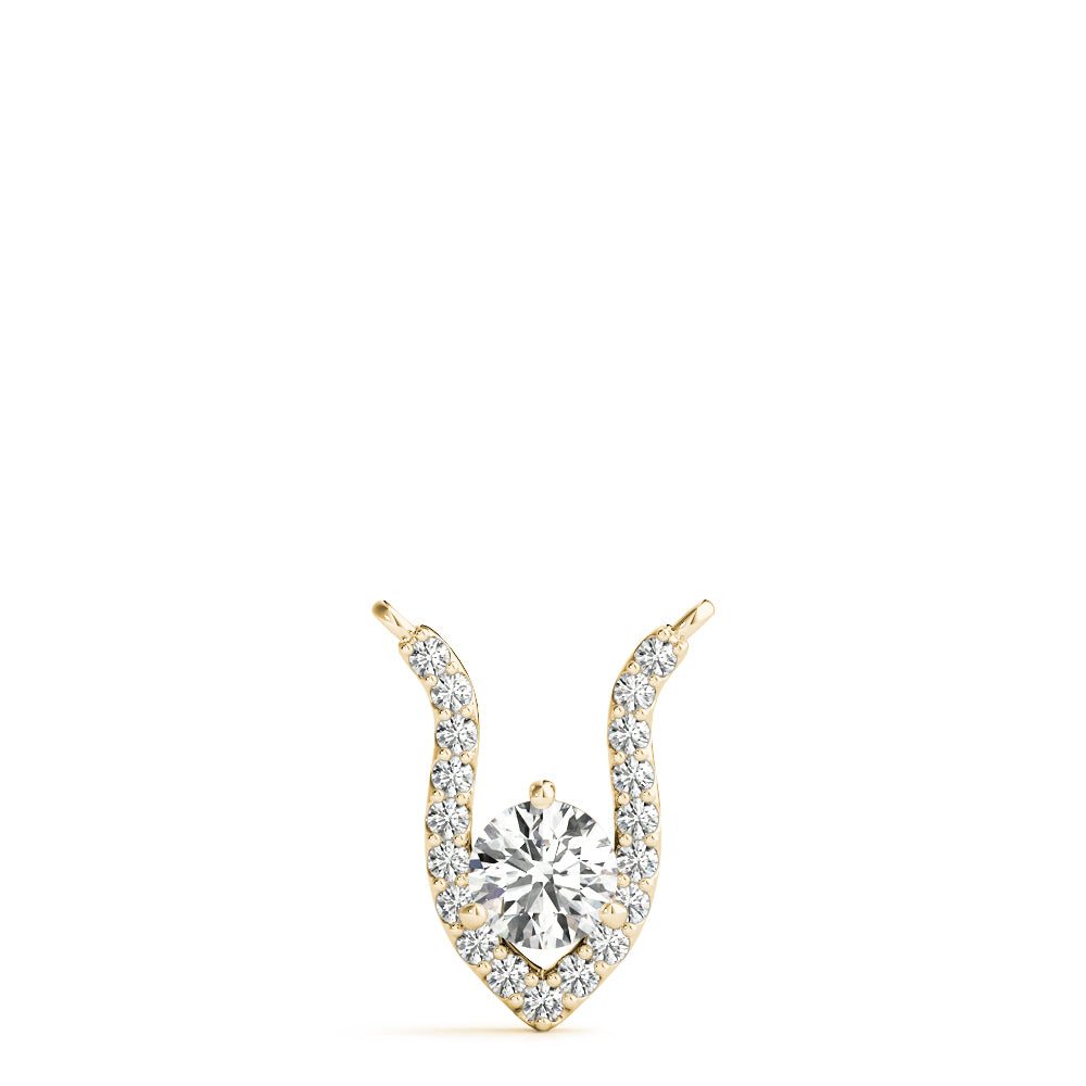 Round Fashion Center Diamond Pendant · 0.40 ct tw