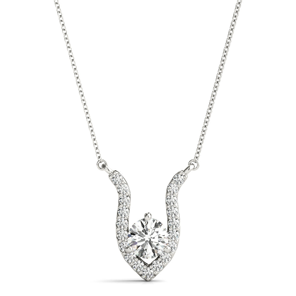 Round Fashion Center Diamond Pendant · 0.66 ct tw