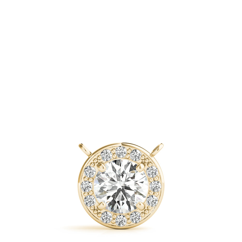Round Halo Diamond Pendant · 0.57 ct tw