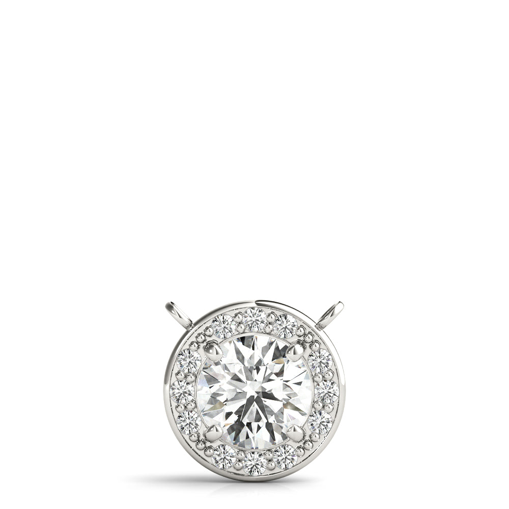 Round Halo Diamond Pendant · 0.82 ct tw