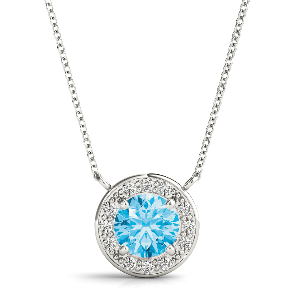 Round Halo Diamond Pendant · 2.12 ct tw