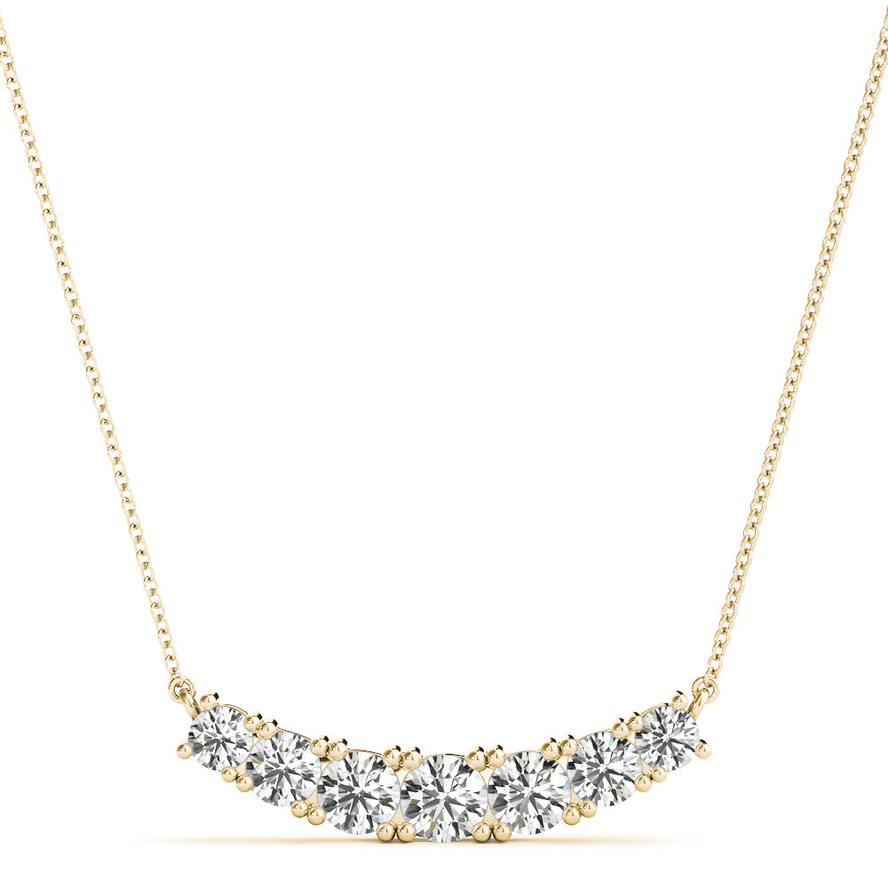 Round Seven-Stone Diamond Pendant · 0.46 ct tw