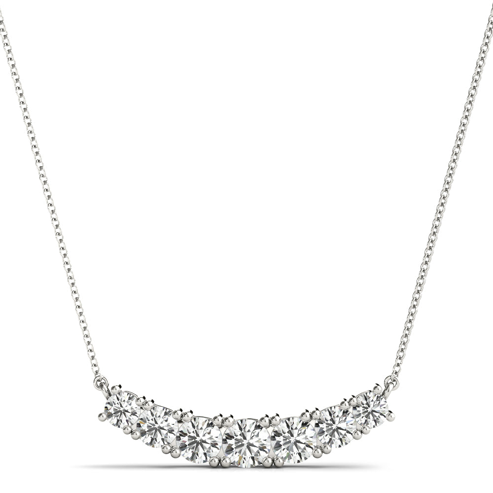 Round Seven-Stone Diamond Pendant · 0.46 ct tw