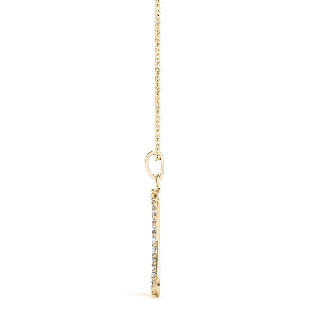 Round Half Moon Diamond Pendant · 0.19 ct tw