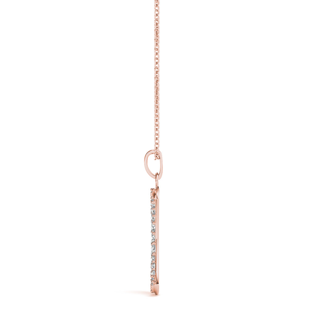 Round Half Moon Diamond Pendant · 0.19 ct tw
