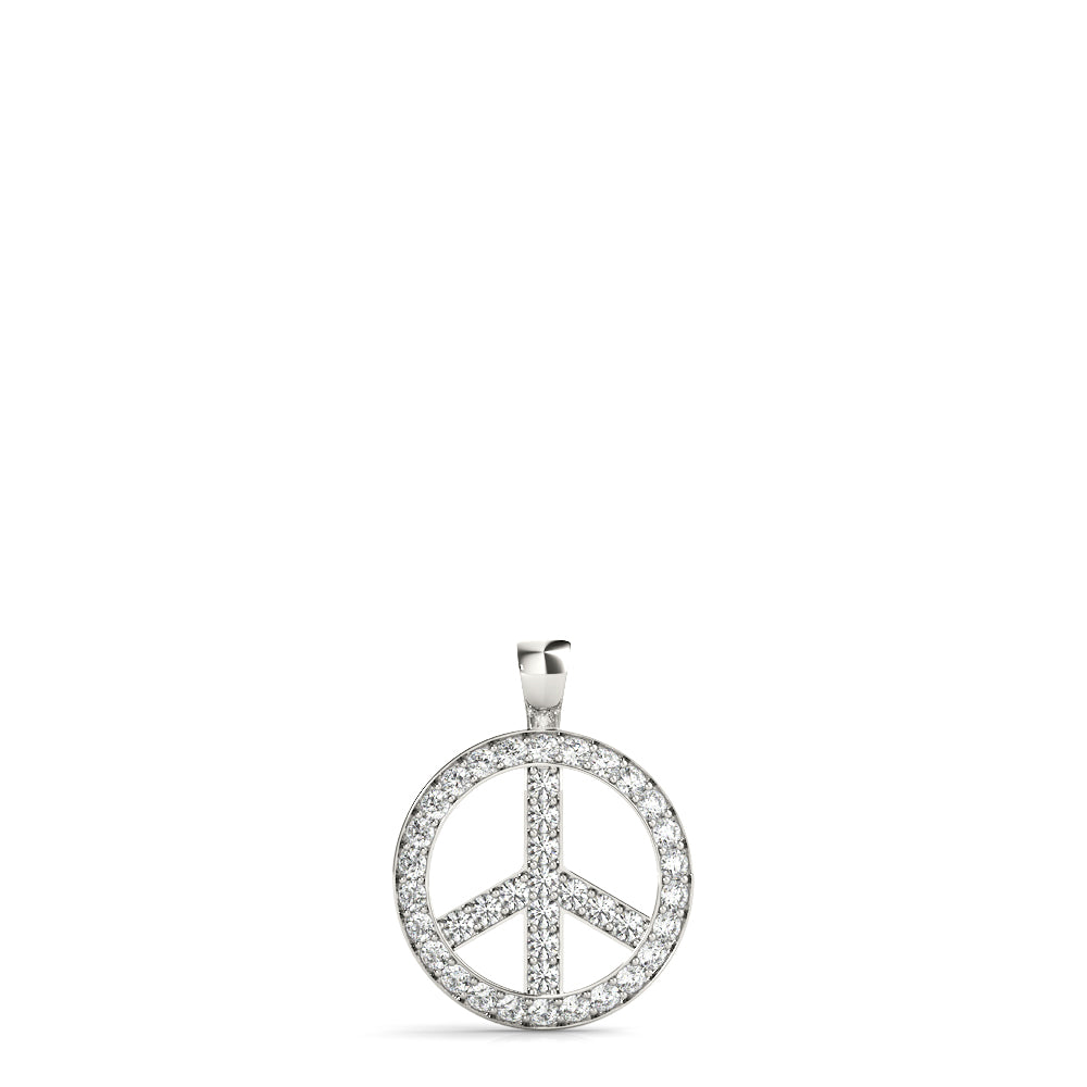 Round Peace Fashion Diamond Pendant · 0.29 ct tw