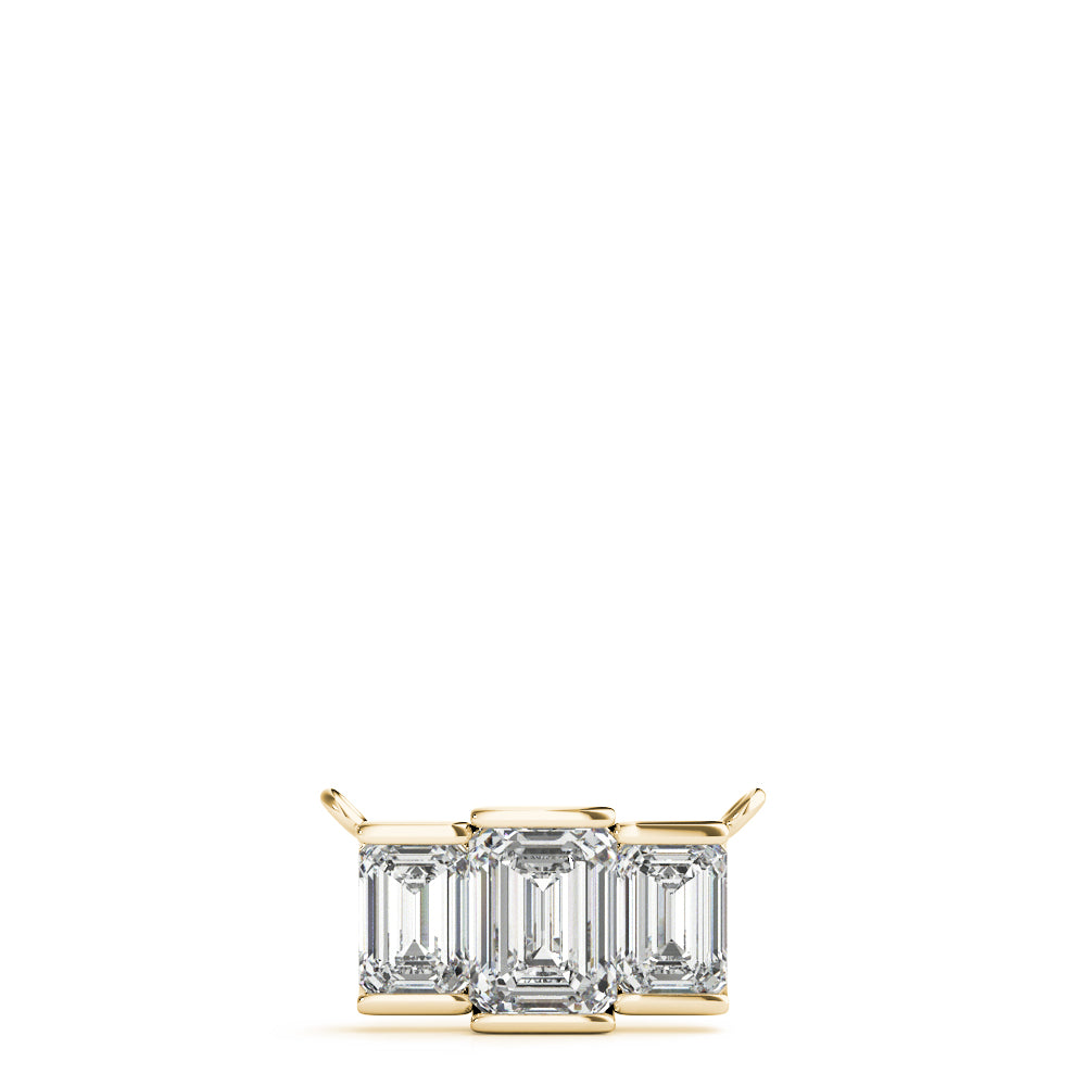 Emerald Three-Stone Cut Diamond Pendant · 1.10 ct tw