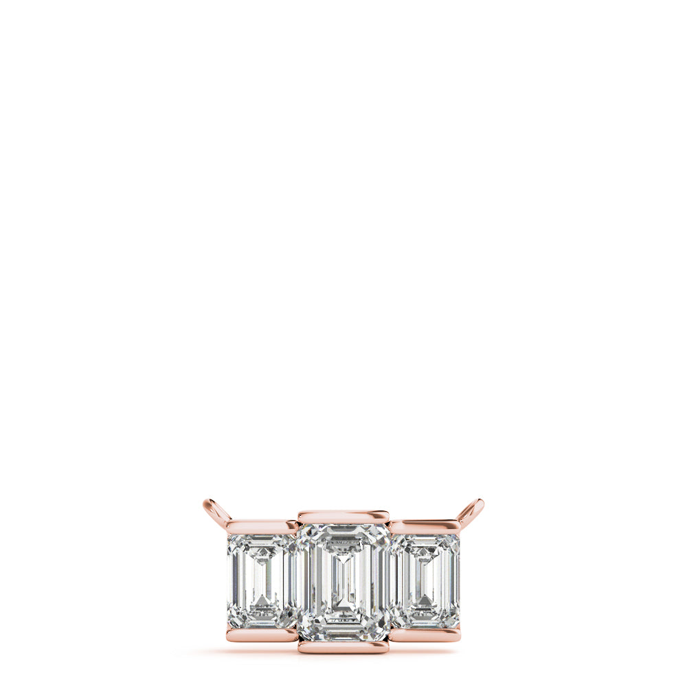 Emerald Three-Stone Cut Diamond Pendant · 1.10 ct tw
