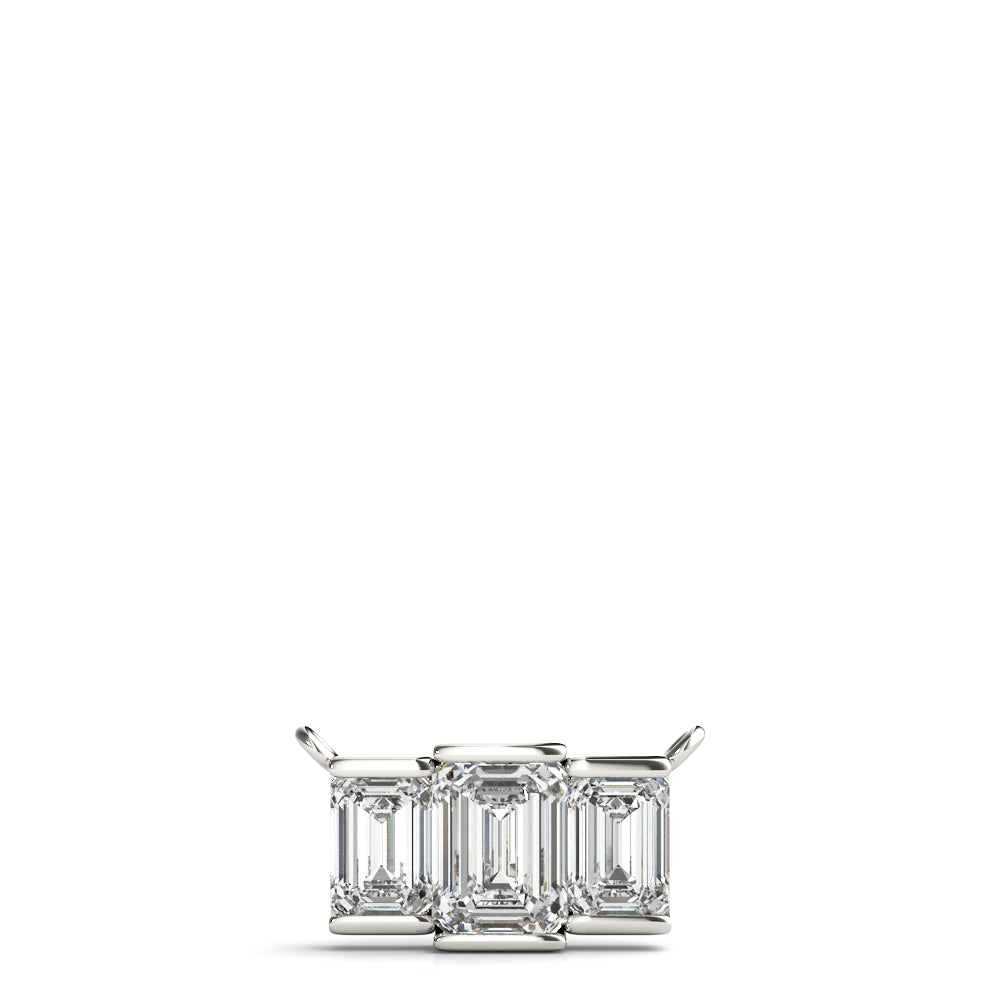 Emerald Three-Stone Cut Diamond Pendant · 1.10 ct tw