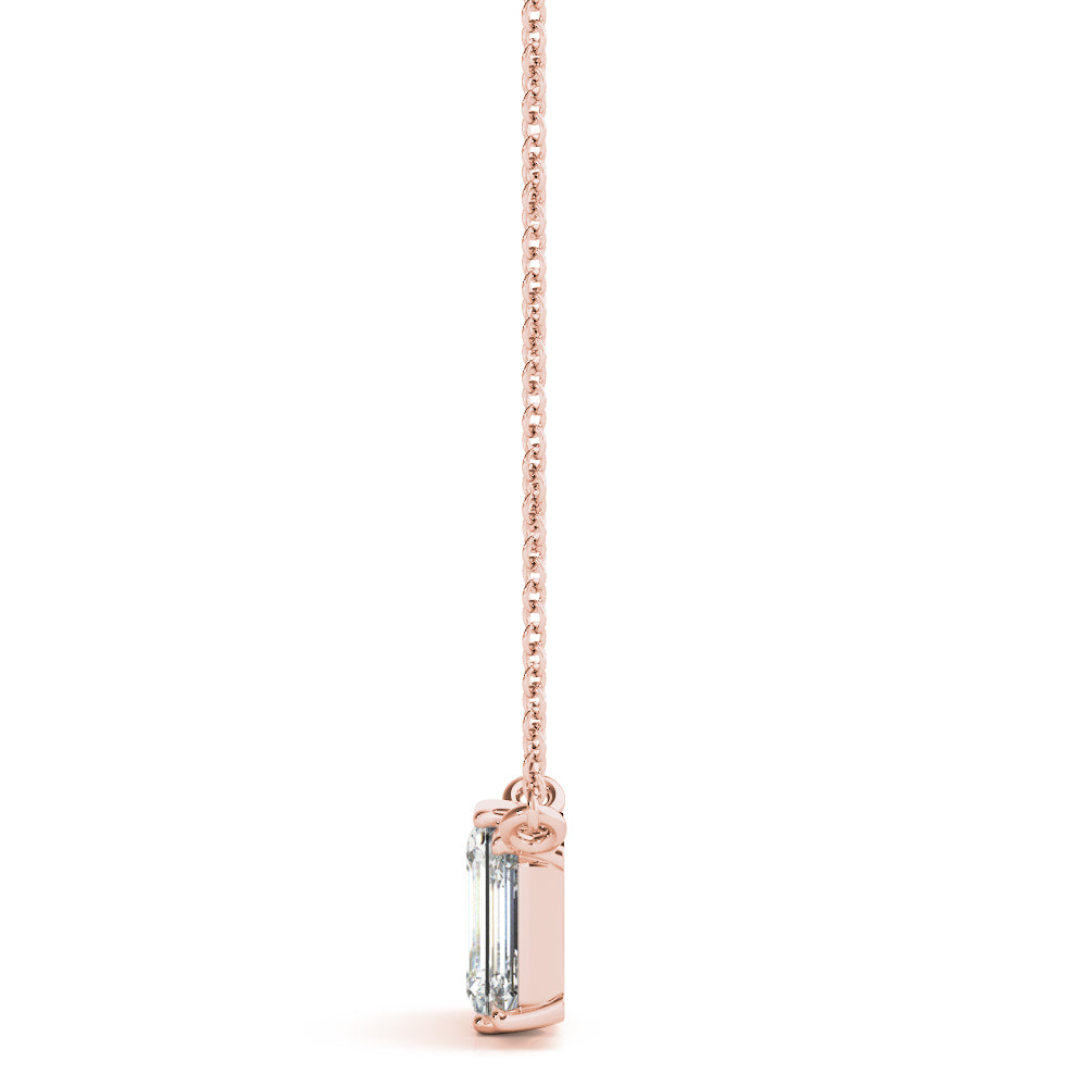 Emerald Three-Stone Cut Diamond Pendant · 1.10 ct tw