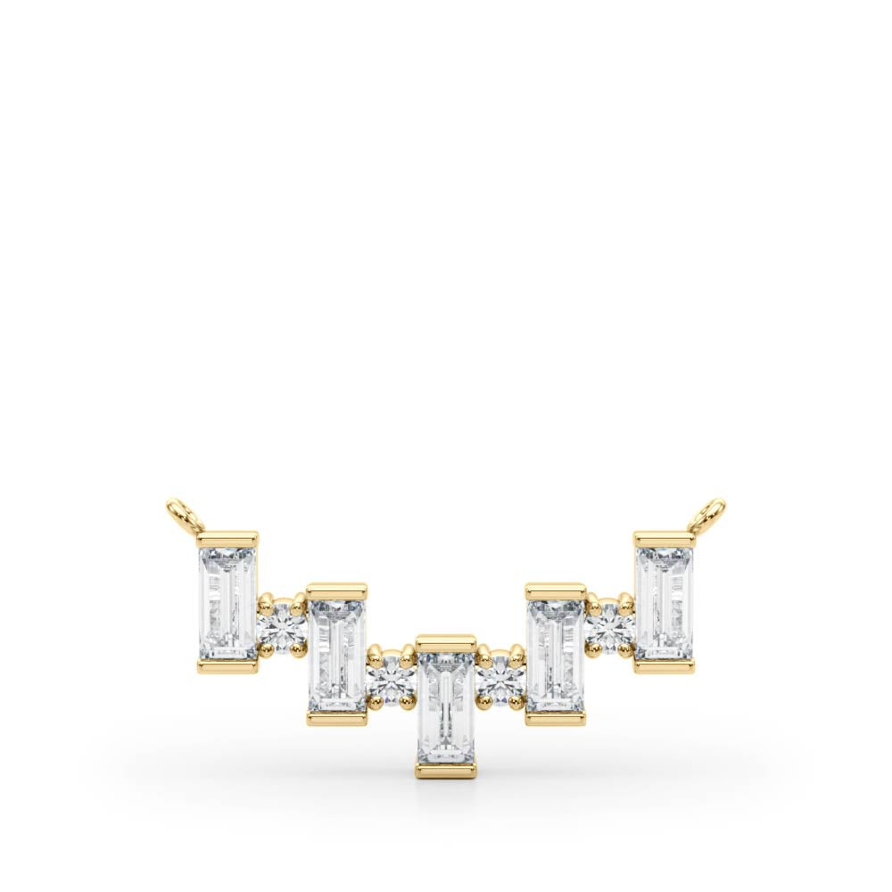 Emerald Cut Round Diamond Pendant · 0.68 ct tw