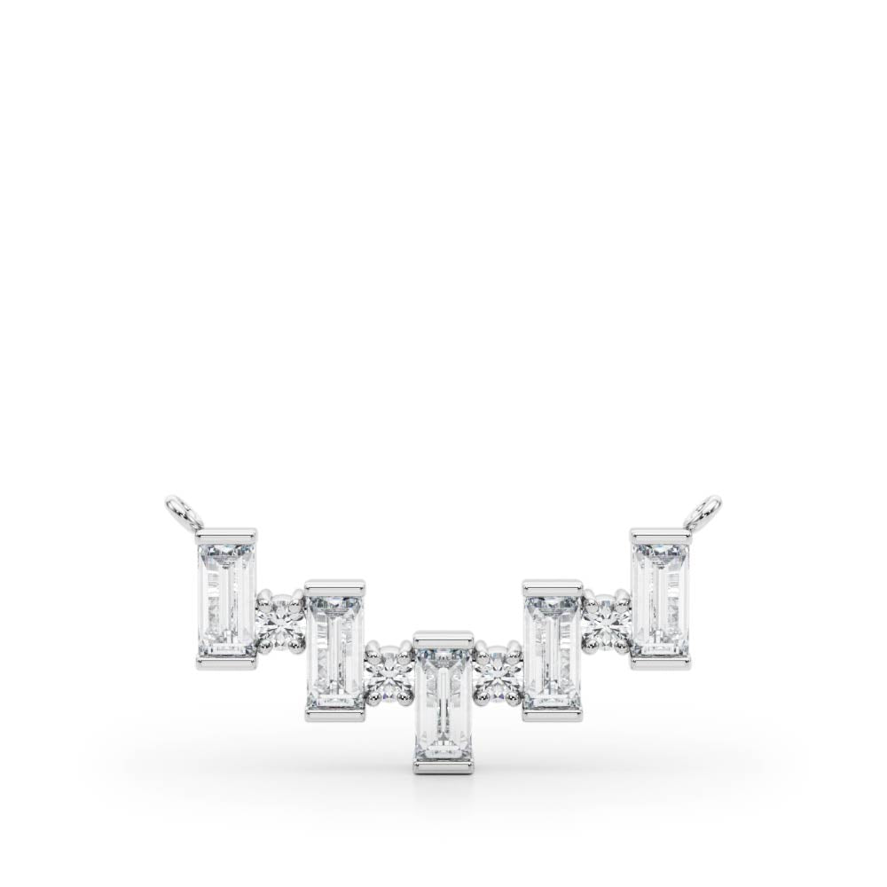 Emerald Cut Round Diamond Pendant · 0.68 ct tw
