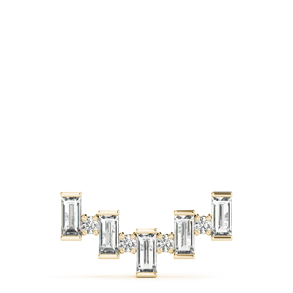 Emerald Cut Round Diamond Pendant · 0.68 ct tw