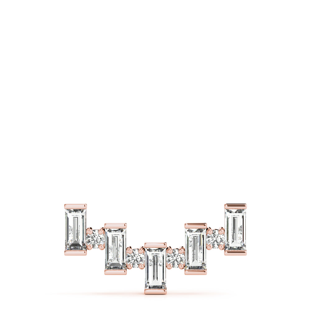 Emerald Cut Round Diamond Pendant · 0.68 ct tw