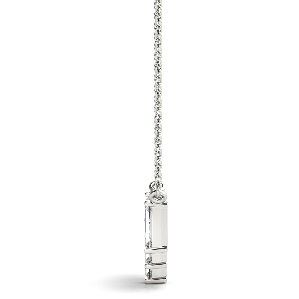 Emerald Cut Round Diamond Pendant · 0.68 ct tw